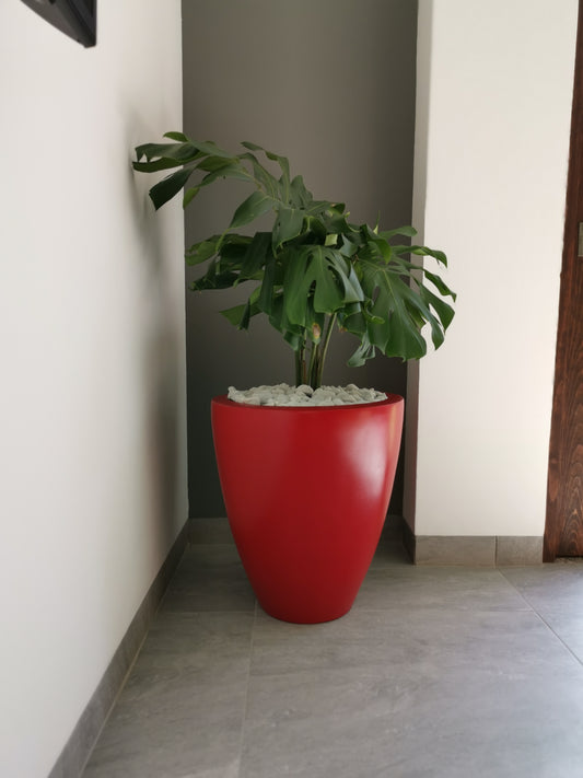 Maceta grande de fibra de vidrio Cónica amplia colores disponibles