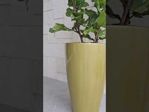 Maceta Decorativa de Fibra de Vidrio Timbal para Interior o Exterior tamaños y colores disponibles