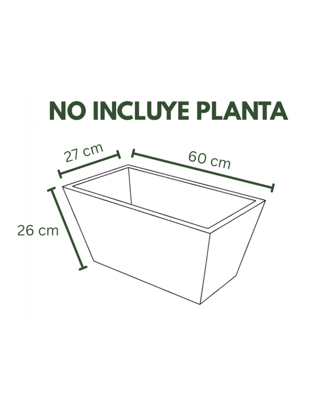 Maceta Jardinera Piramidal Moderna Resistente Exterior 60 cm