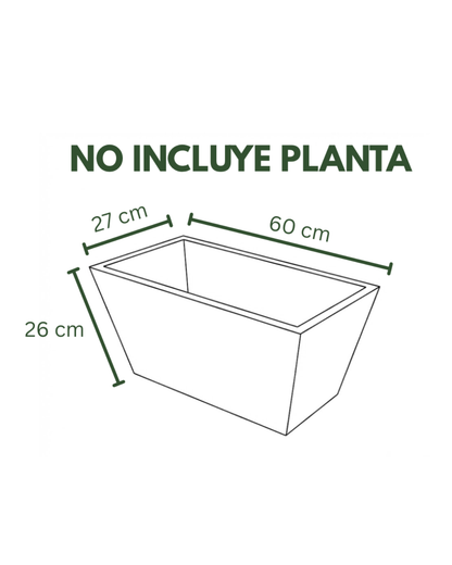 Maceta Jardinera Piramidal Moderna Resistente Exterior 60 cm