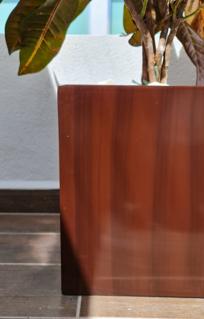 Maceta Jardinera Rectangular de Fibra de Vidrio de 90 CM de largo Resistente Colores