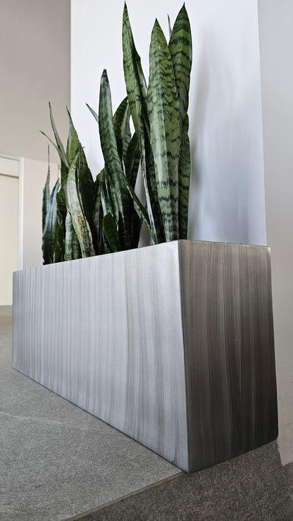 Maceta Jardinera Rectangular de Fibra de Vidrio de 90 CM de largo Resistente Colores