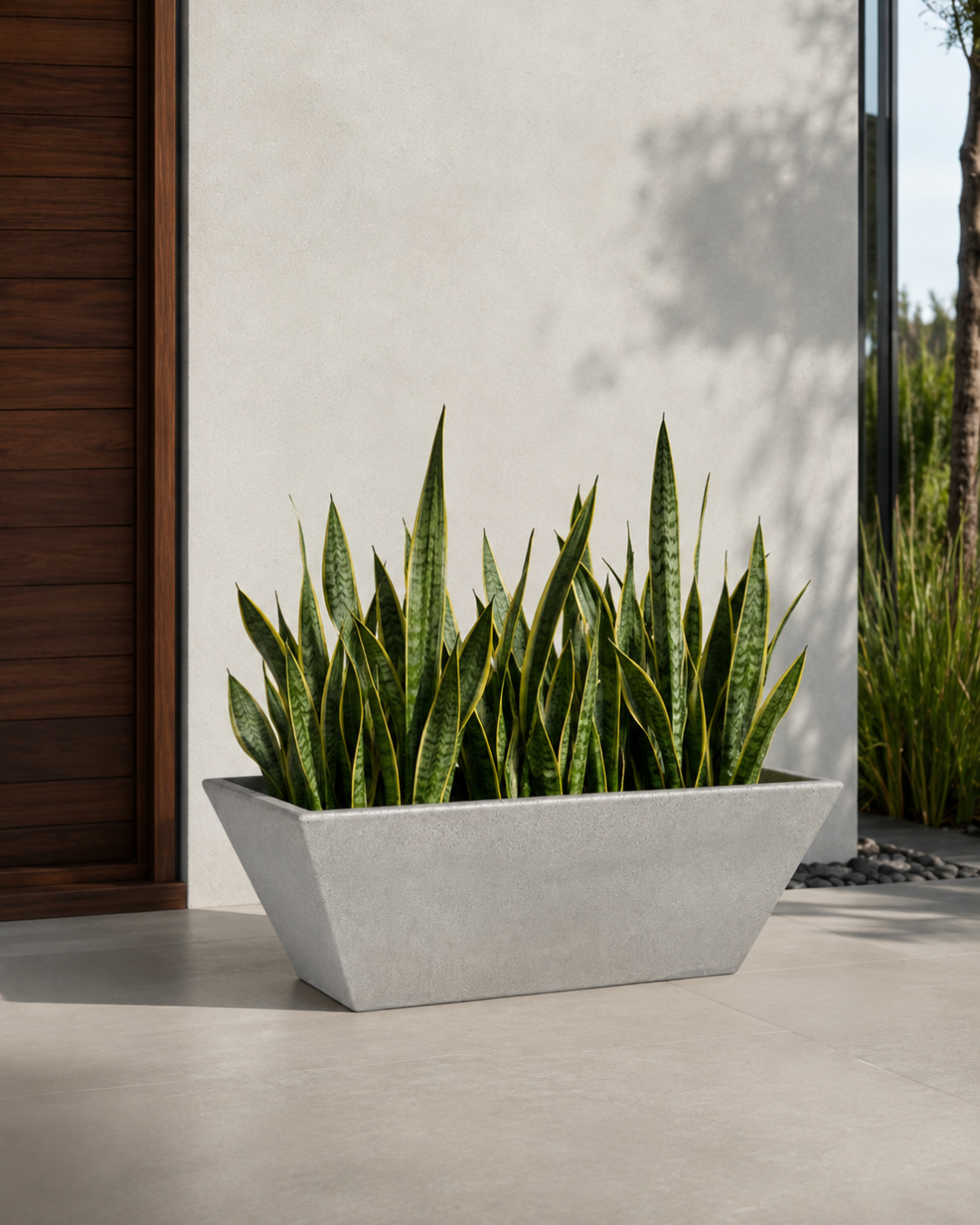 Maceta Jardinera Piramidal Moderna Resistente Exterior 60 cm