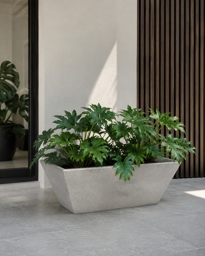 Maceta Jardinera Piramidal Moderna Resistente Exterior 60 cm