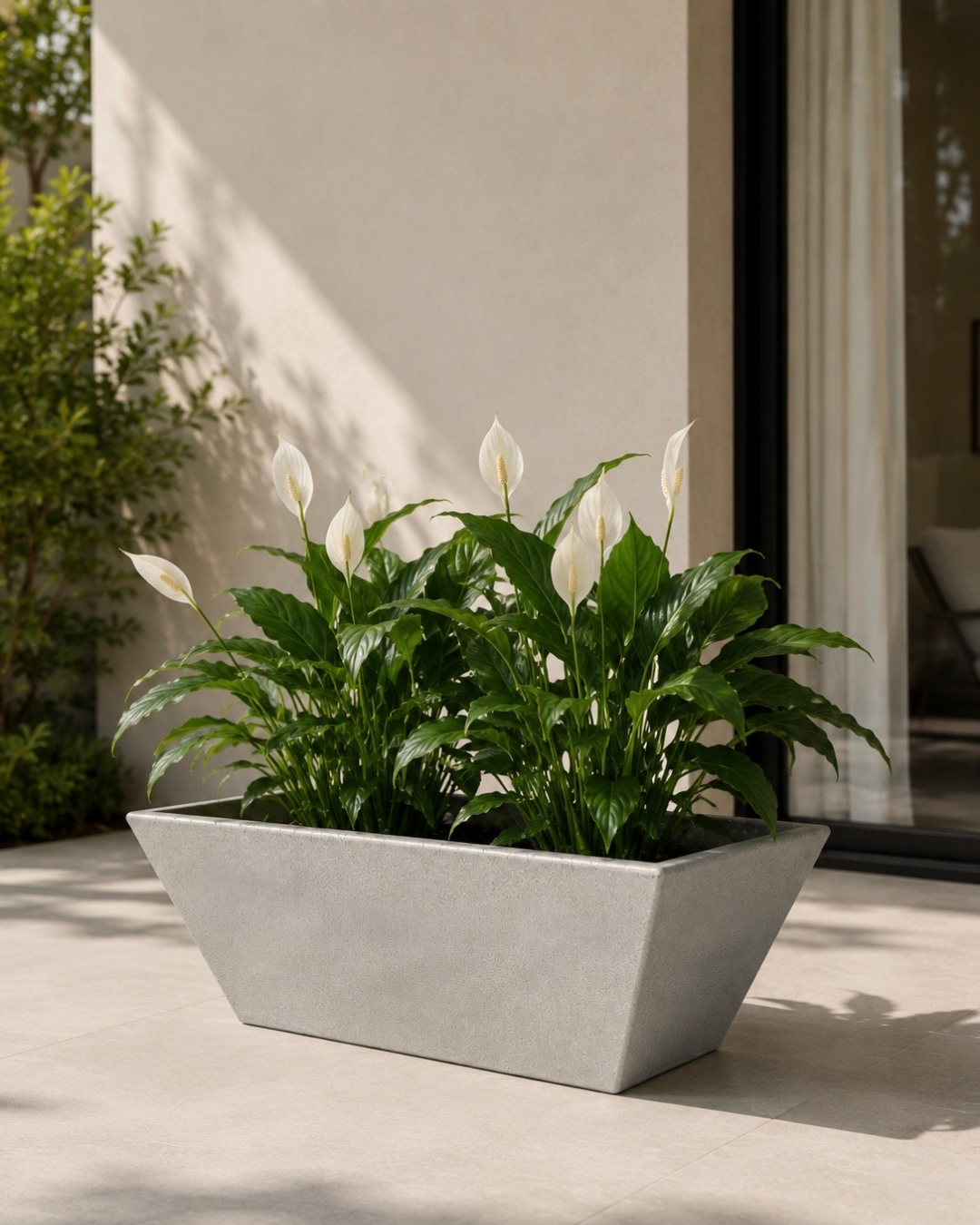 Maceta Jardinera Piramidal Moderna Resistente Exterior 60 cm