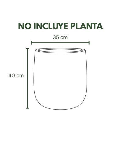 Maceta amplia 40 cm resistente interior exterior diseño moderno
