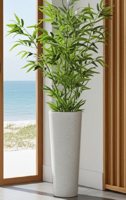 Maceta Minimalista Conica Planta Grande 78 CM alto Resistente y Colores Disponibles