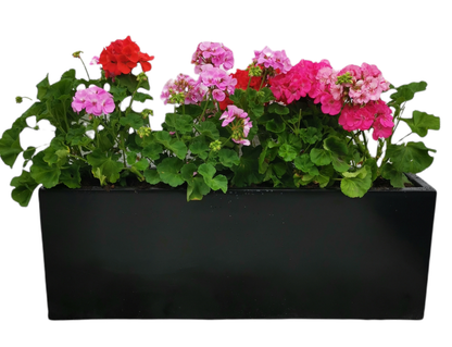 Maceta Jardinera Rectangular de Fibra de Vidrio de 90 CM de largo Resistente Colores