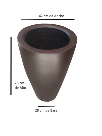 Maceta Decorativa de Fibra de Vidrio Timbal para Interior o Exterior tamaños y colores disponibles