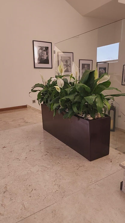 Maceta Jardinera Rectangular de Fibra de Vidrio de 90 CM de largo Resistente Colores