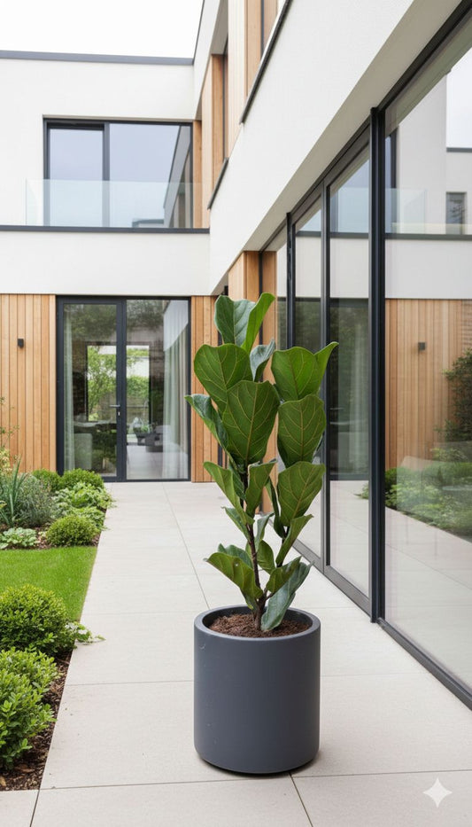 Maceta Minimalista Cilindro Chico 30 cm Resistente Colores Disponibles